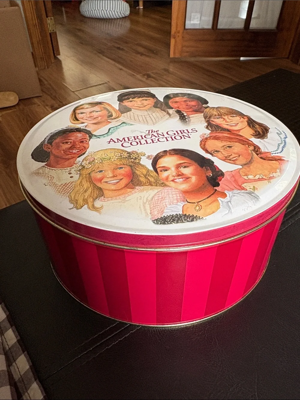 American Girl Decorative Party Tin - White